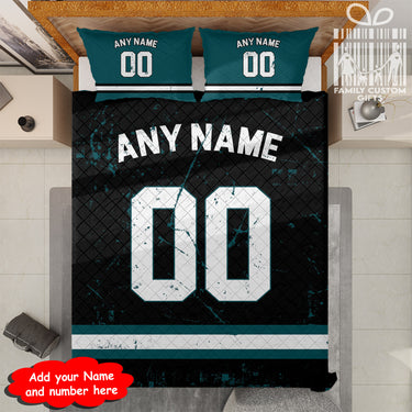 Custom Quilt Sets Philadelphia Jersey Personalized Football Premium Quilt Bedding for Men Women